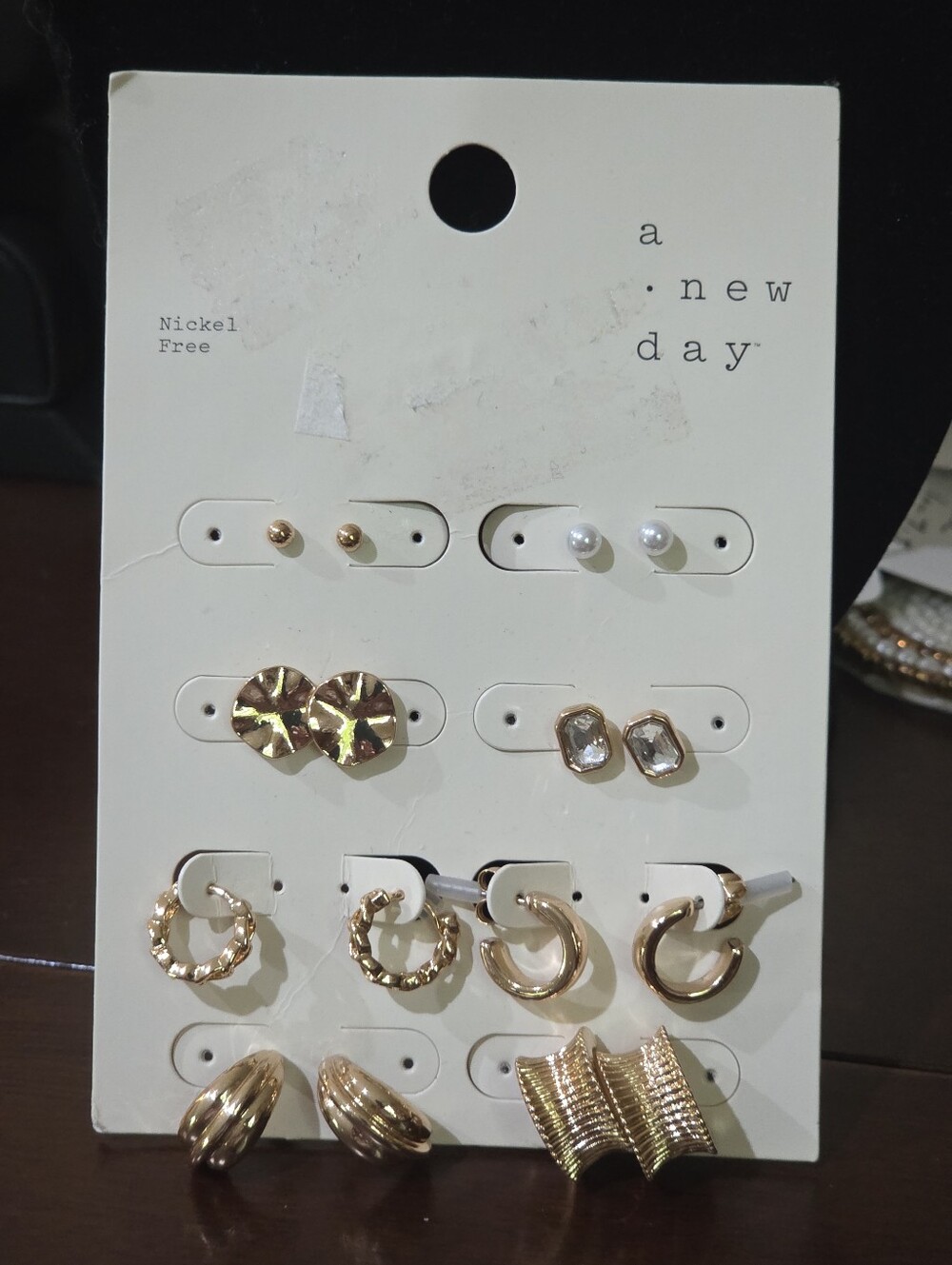 a new day Rose Gold-Tone Mixed Earring Set - Pearl Accent NEW